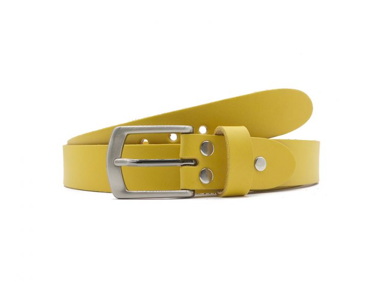 Ceinture la guêpe en cuir jaune 1053