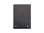 Porte carte 2 volets en cuir noir - 921