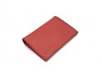 Portefeuille "Luxe" en cuir rouge - 15 cm, 2 volets - PM-006-01