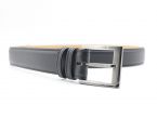 Ceinture en cuir lisse noir 6097