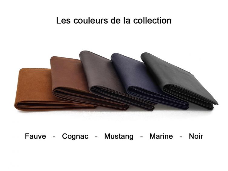 Compagnon format Iphone X en cuir fauve - 998