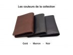 Porte-chéquier compact en cuir - gold - 720 