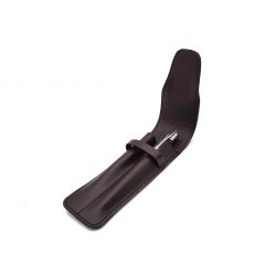Etui 2 stylos en cuir marron foncé