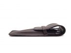 Etui 2 stylos en cuir marron foncé