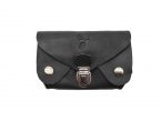 Porte-monnaie original en cuir noir - 414