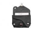 Porte-monnaie original en cuir noir - 414