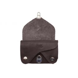 Porte-monnaie original en cuir marron - 414