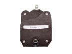 Porte-monnaie original en cuir marron - 414