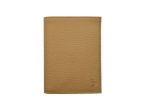 Portefeuille en cuir grainé beige - 15 cm, 2 volets - PM-006-05
