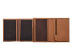 Portefeuille en cuir grainé marron - 13 cm - PM-028-05