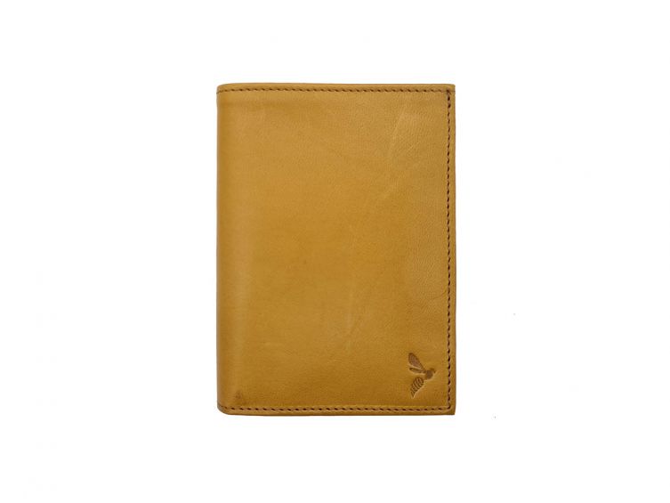 Portefeuille "Luxe" en cuir gold - 13 cm, 3 volets - PM-002-01