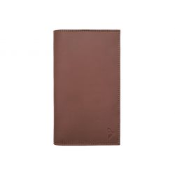 Porte chéquier "Luxe" tout cuir marron, talon haut - PM-012-01 