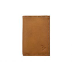 Porte-cartes minimaliste "Luxe" tout cuir Gold 2 Cartes - PM-017-01 