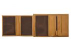 Portefeuille "Luxe" en cuir gold - 15 cm 4 volets - PM-019-01