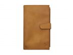 Compagnon "Luxe" en cuir gold - double avec patte - PM-027-01