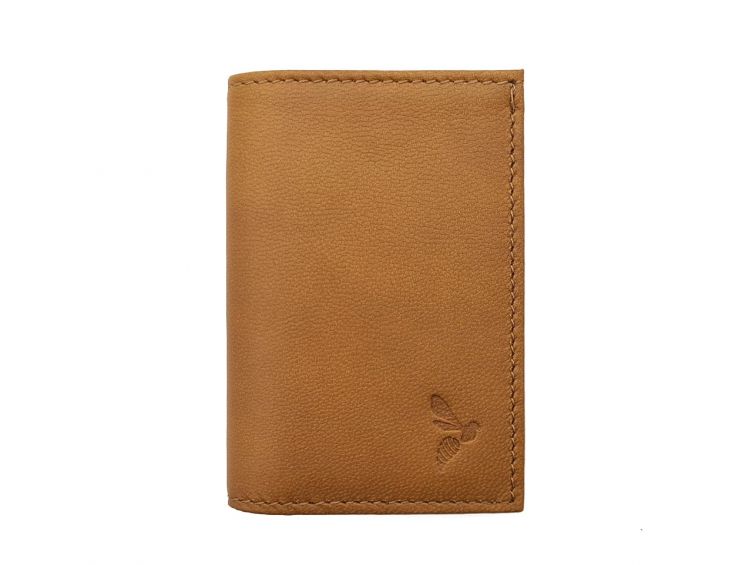 Porte-cartes compact "Luxe" tout cuir gold - PM-038-01