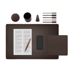 Set de bureau marron foncé