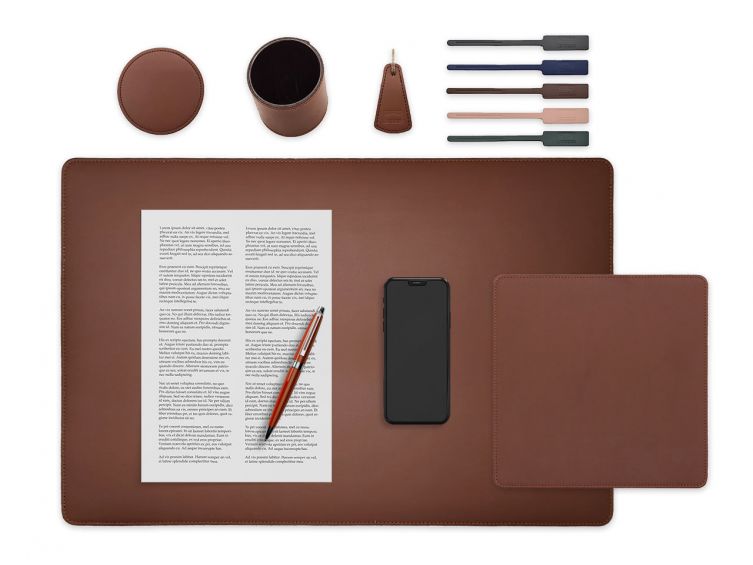 Set de bureau marron