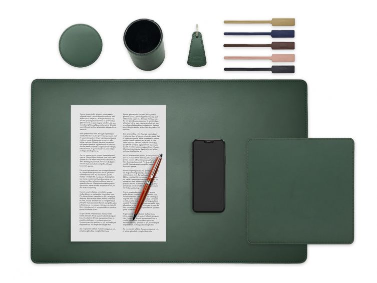 Set de bureau vert anglais