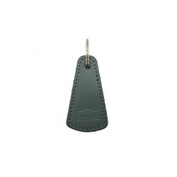 Porte-clé en cuir triangle vert - Lavoisier