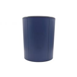 Corbeille à papier en cuir bleu cobalt 