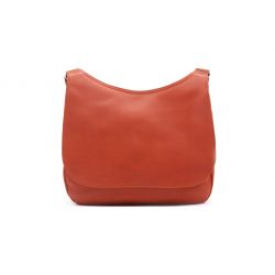 Gibecière porté croisé en cuir orange - B314