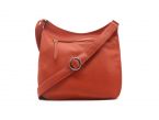 Gibecière porté croisé en cuir orange - B314