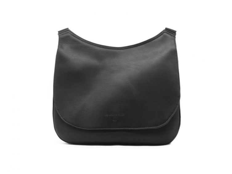Gibecière porté croisé en cuir noir - B314