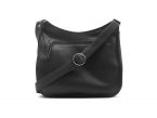 Gibecière porté croisé en cuir noir - B314