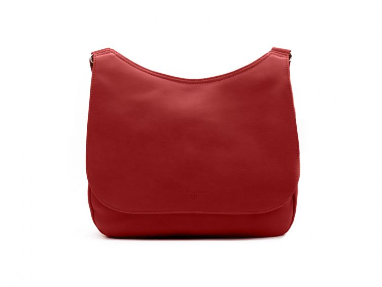 Gibecière porté croisé en cuir rouge - B314