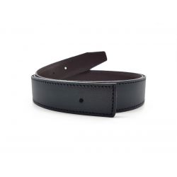 Ceinture cuir réversible, noir lisse et marron grainé - 5002