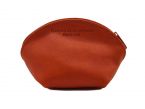 Petite bourse zippée en cuir orange - B04