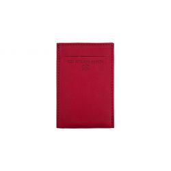 Porte-carte en cuir rouge - 3 cartes - anti RFID - B01 X