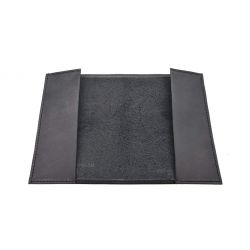 Porte passeport en cuir noir - B41