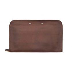 Compagnon en cuir cognac - avec dragonne - 985