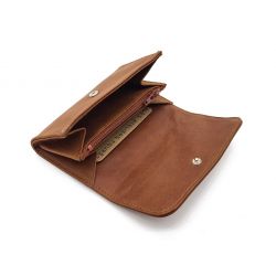 Porte monnaie en cuir fauve - B27