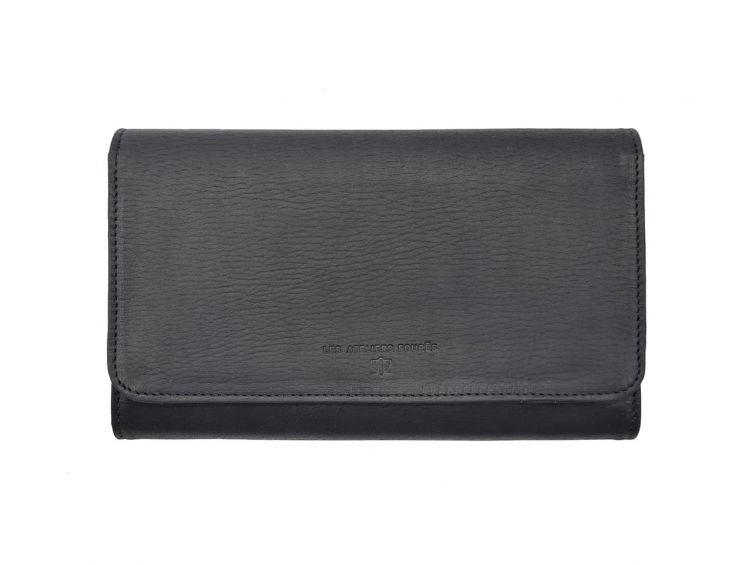 Compagnon en cuir noir - B84