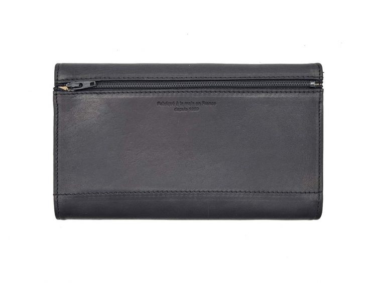 Compagnon en cuir noir - B84
