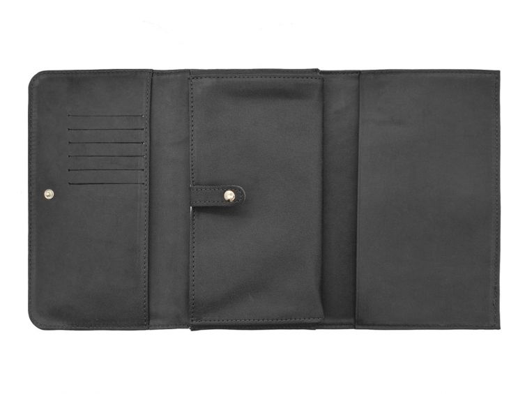 Compagnon en cuir noir - B84