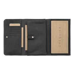 Compagnon en cuir noir - B84