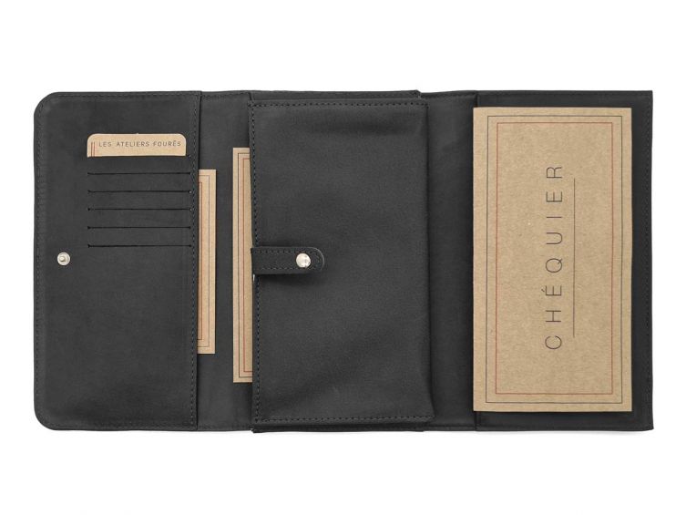 Compagnon en cuir noir - B84