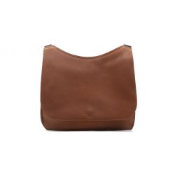 Grande gibecière porté croisé en cuir fauve - format A4 - B359
