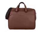 Grand cartable business en cuir cognac - 3 compartiments- 9952