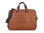 Grand cartable business en cuir fauve - 3 compartiments- 9952