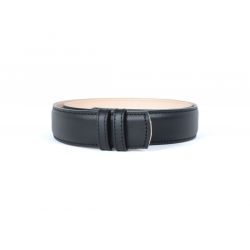 Ceinture cuir noir 30mm pour boucle à pince