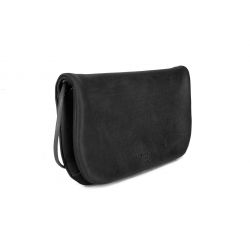Pochette nomade en cuir noir - compatible iphone 10+ - B96