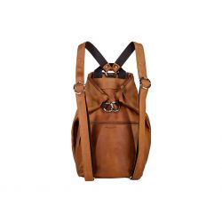 Sac à dos en cuir fauve - sécurisé - B418