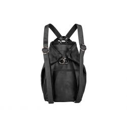 Sac à dos en cuir noir - sécurisé - B418
