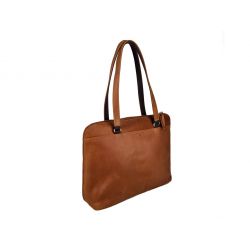 Grand sac business en cuir fauve - B559