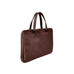 Cartable business fin en cuir cognac - 2 poignées - 9515